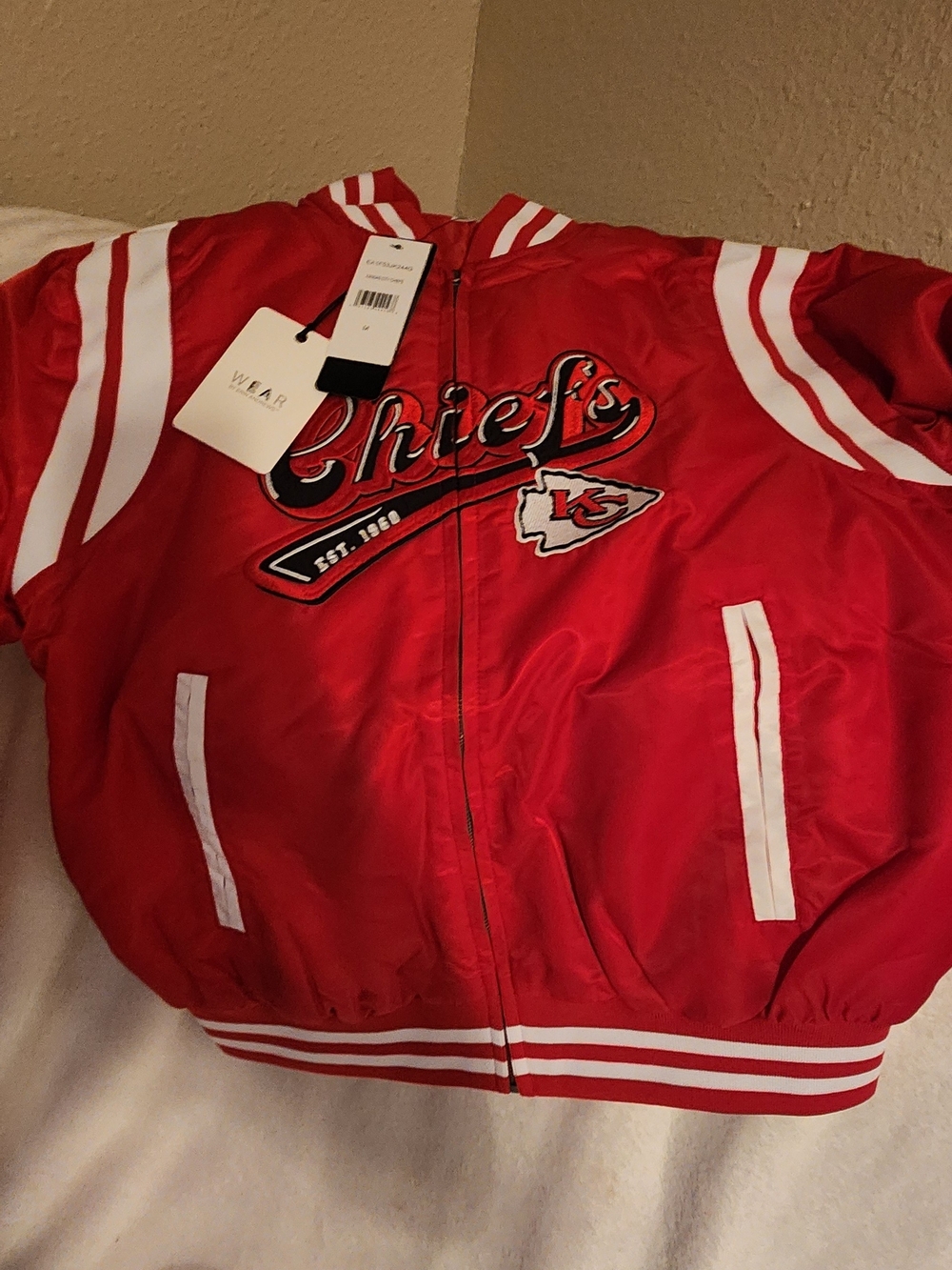 Kansas City Chiefs Kids Red Bomber Jacket - Brand: